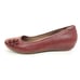 ECCO Women's Keystone Red Brown Leather Ballerina Shoes 37 EU/ 6-6.5 US