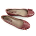 ECCO Women's Keystone Red Brown Leather Ballerina Shoes 37 EU/ 6-6.5 US