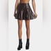 LOST + WANDER Cold Brew Mini Skirt in Dark Brown Size S NWOT