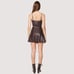 LOST + WANDER Cold Brew Mini Skirt in Dark Brown Size S NWOT