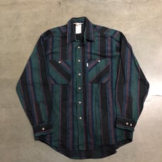 Vintage 90’s Carhartt Vertical Stripe Button Flannel Shirt Men’s Large