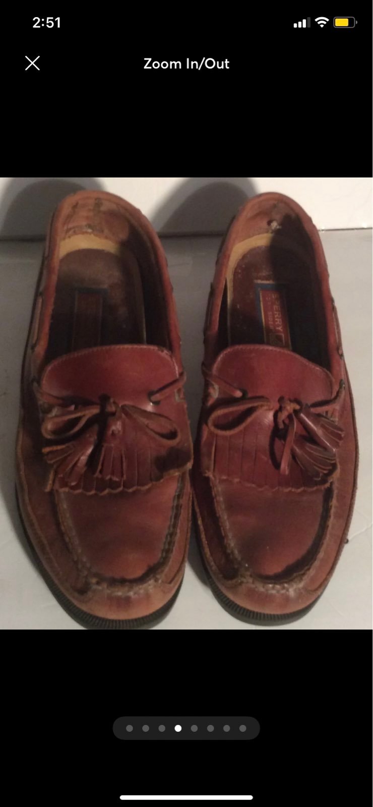 SPERRY TOP-SIDER SLIP ON LOAFERS TASSELS BOAT SHOES SZ 12M
