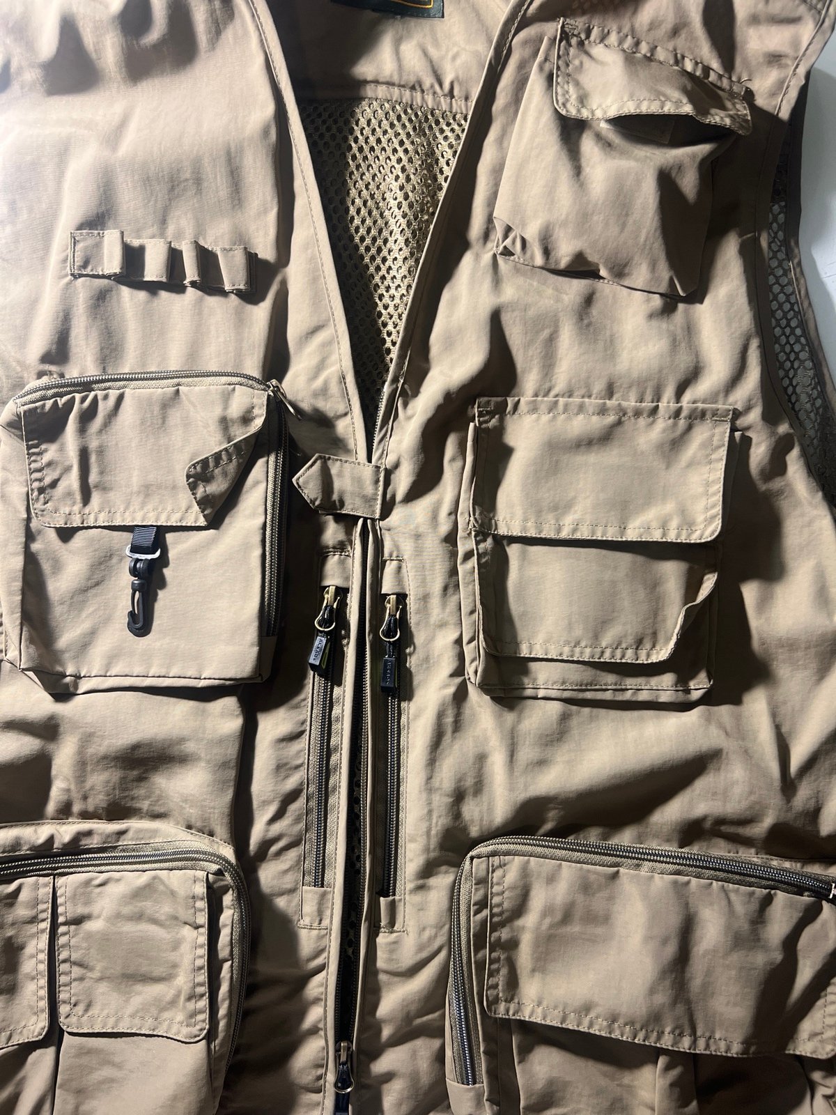 Flygo Men's Casual Outdoor Work Safari Fishing Travel Cargo Vest Jacket (XXXL