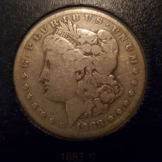 1883 S Morgan Dollar Au nice!