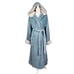 LL Bean Women's Wicked Plush Robe Dusty Blue Size X Large Hooded Pockets