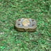 RARE Vintage Mother Mary rhinestone brass pillbox convex