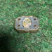 RARE Vintage Mother Mary rhinestone brass pillbox convex