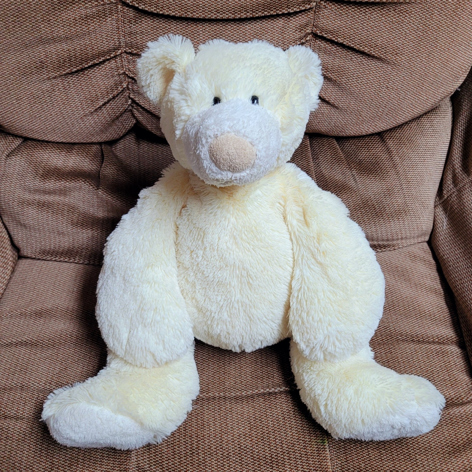 Rare Mary Meyer Plush Creamie White 17 Volvo Beanie Teddy Bear Basket Stuffer