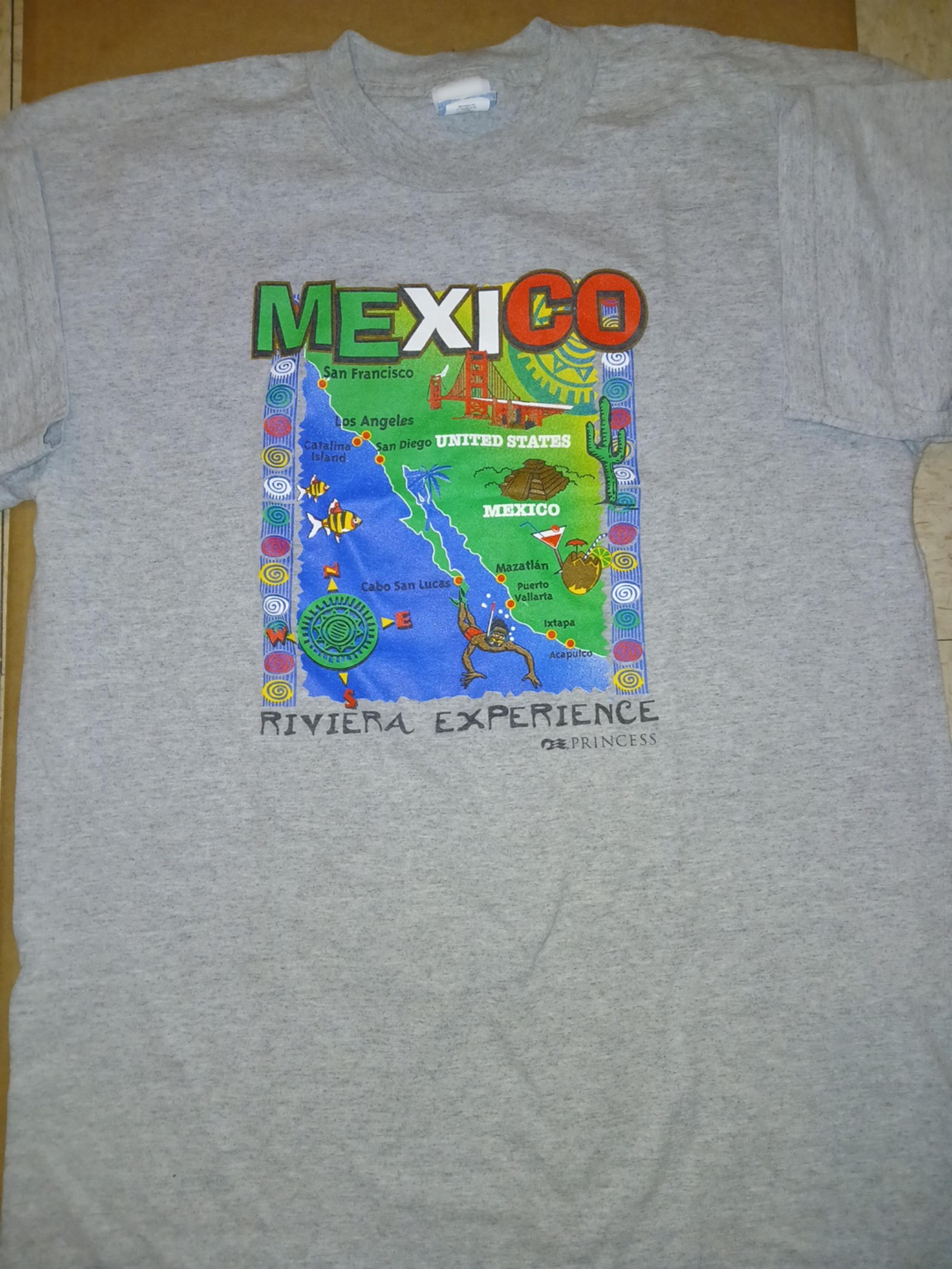 Mexico tourist souvenir Princess  cruises shirt xl size vtg tag