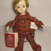 Vintage Schmid 1984 Porcelain Doll Shelf Sitting Music Box Poseable Arms Motion