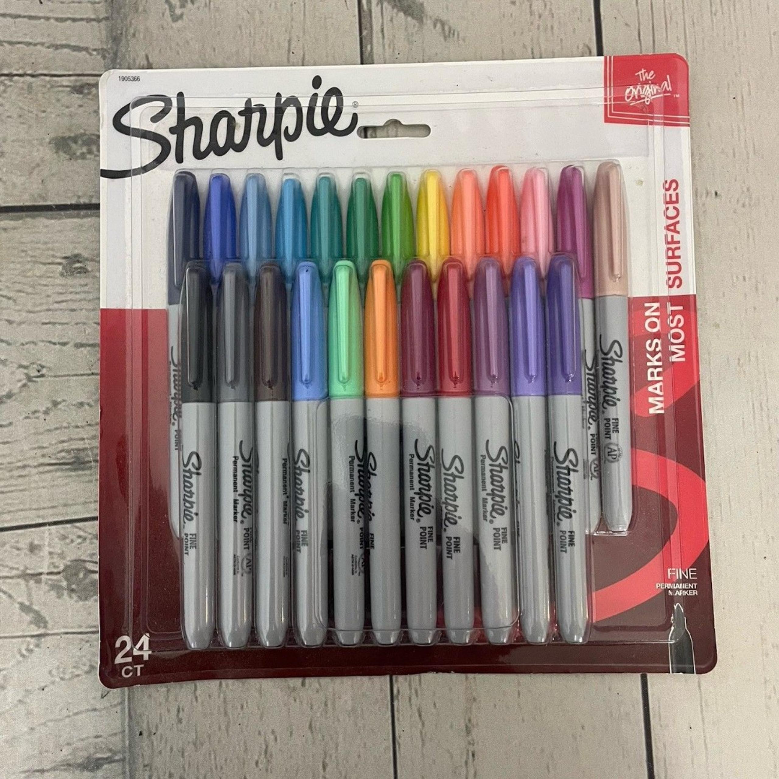 Sharpie 1927350 Fine Tip Permanent Marker - Assorted Color (24/PK) New