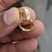 14kt real gold tricolor hoop earring