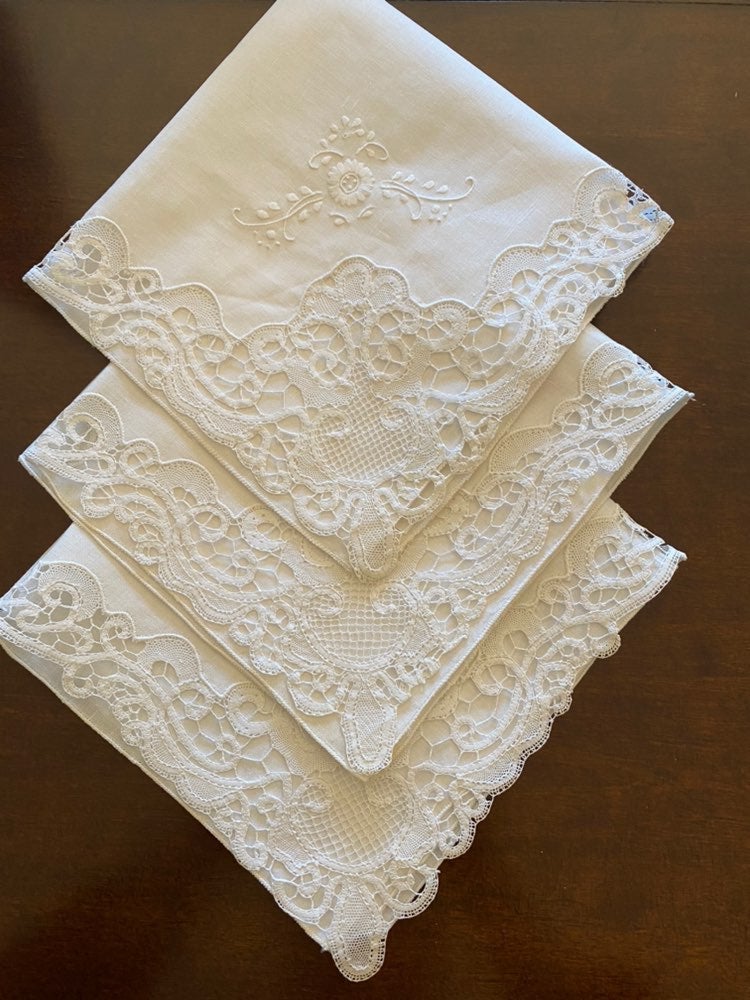 Vintage Heirloom Handmade Lace 3 Bridal