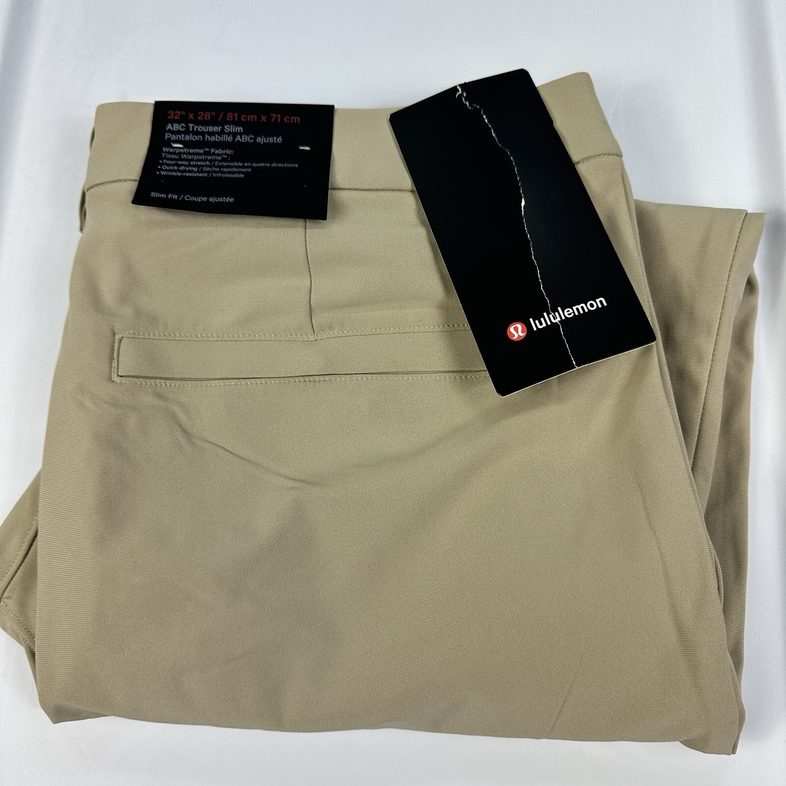Lululemon ABC Slim-Fit Trouser 32 Warpstreme Golf Pants 28 L Hemmed 26 L NWT