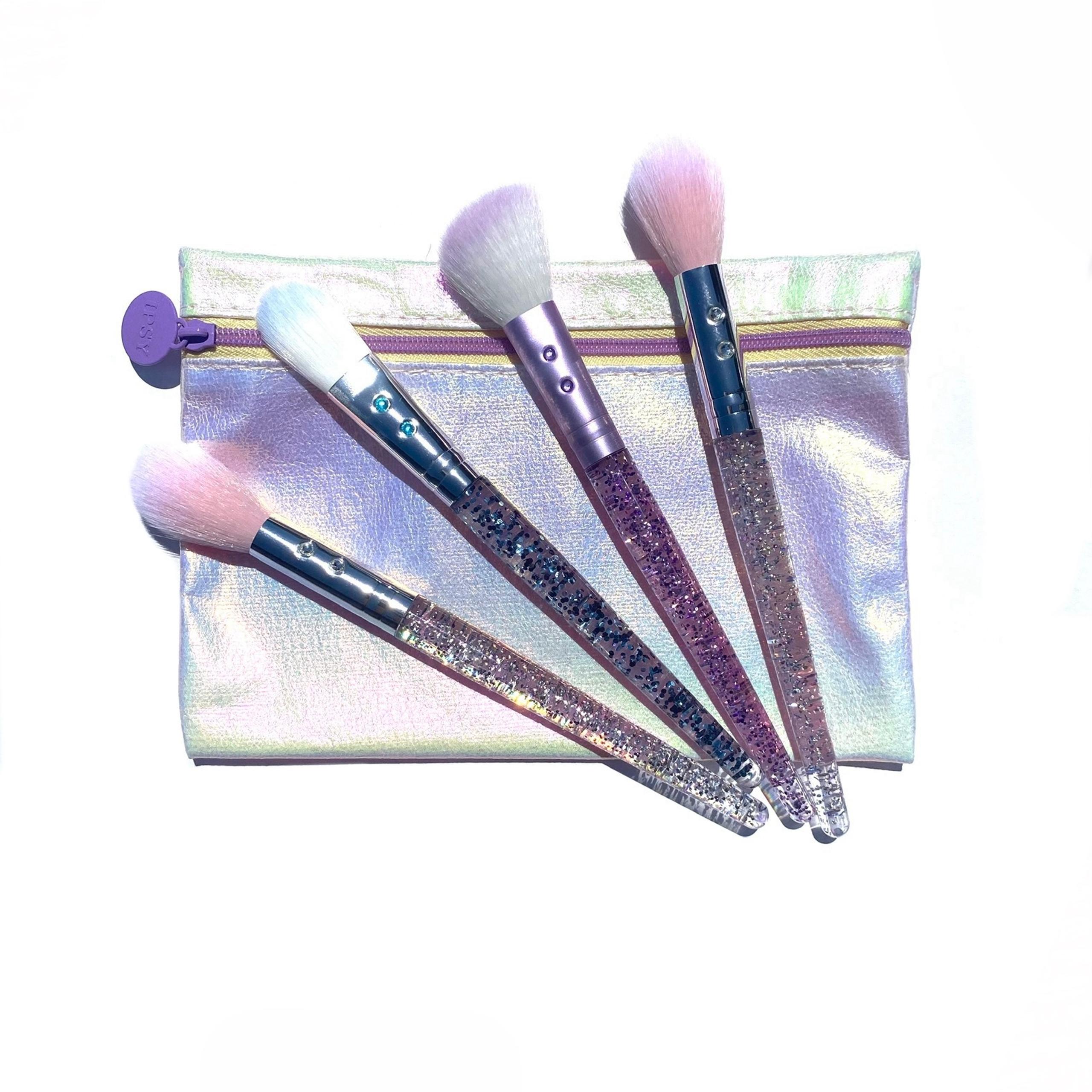 SLMISSGLAM 4-Piece Glitter Makeup Brush Bundle