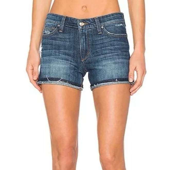 joe’s jeans • markie cutoff cuffed denim shorts • maura medium blue • 26