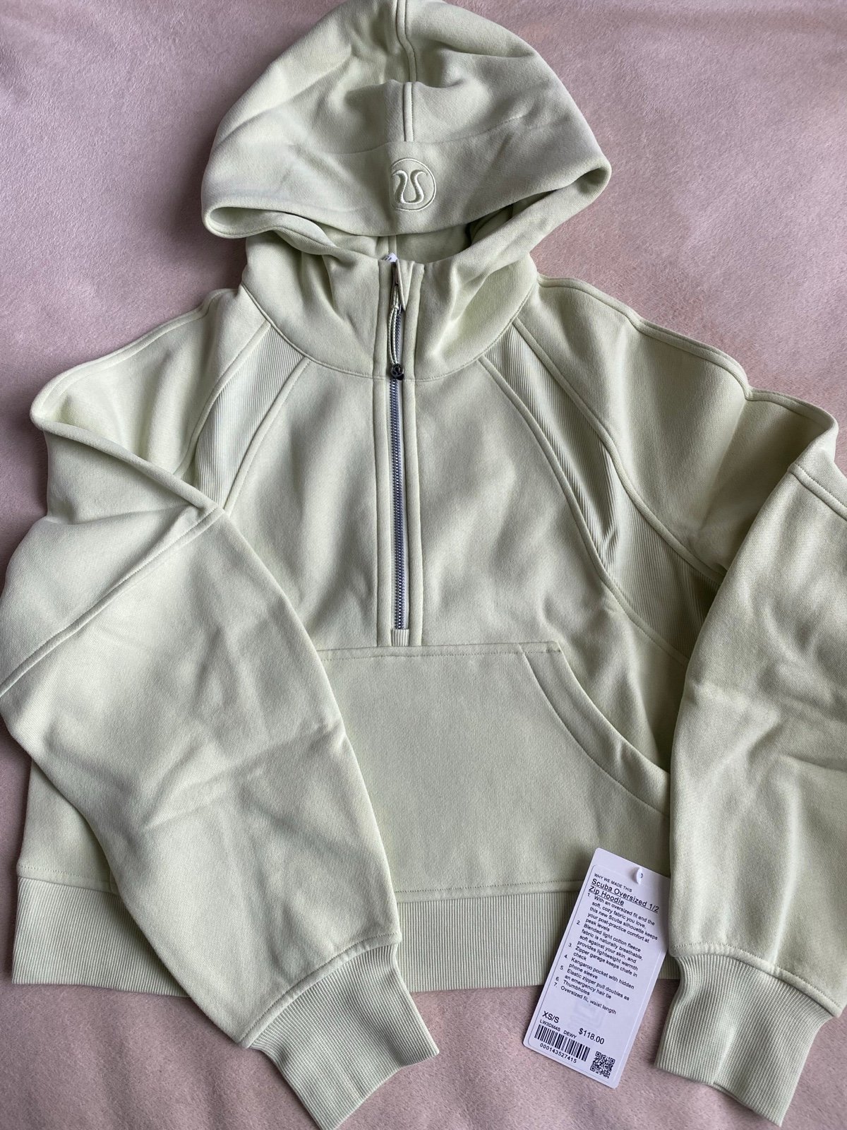 Lululemon Scuba Oversized 1/2 Zip Dewy XS/S
