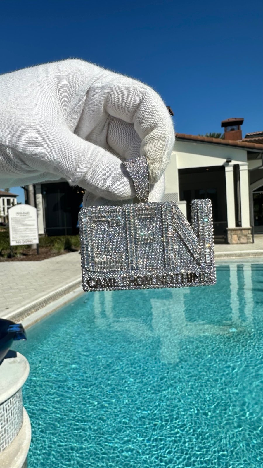 CFN - Came From Nothing VVS Shine Iced Out Letter Pendant