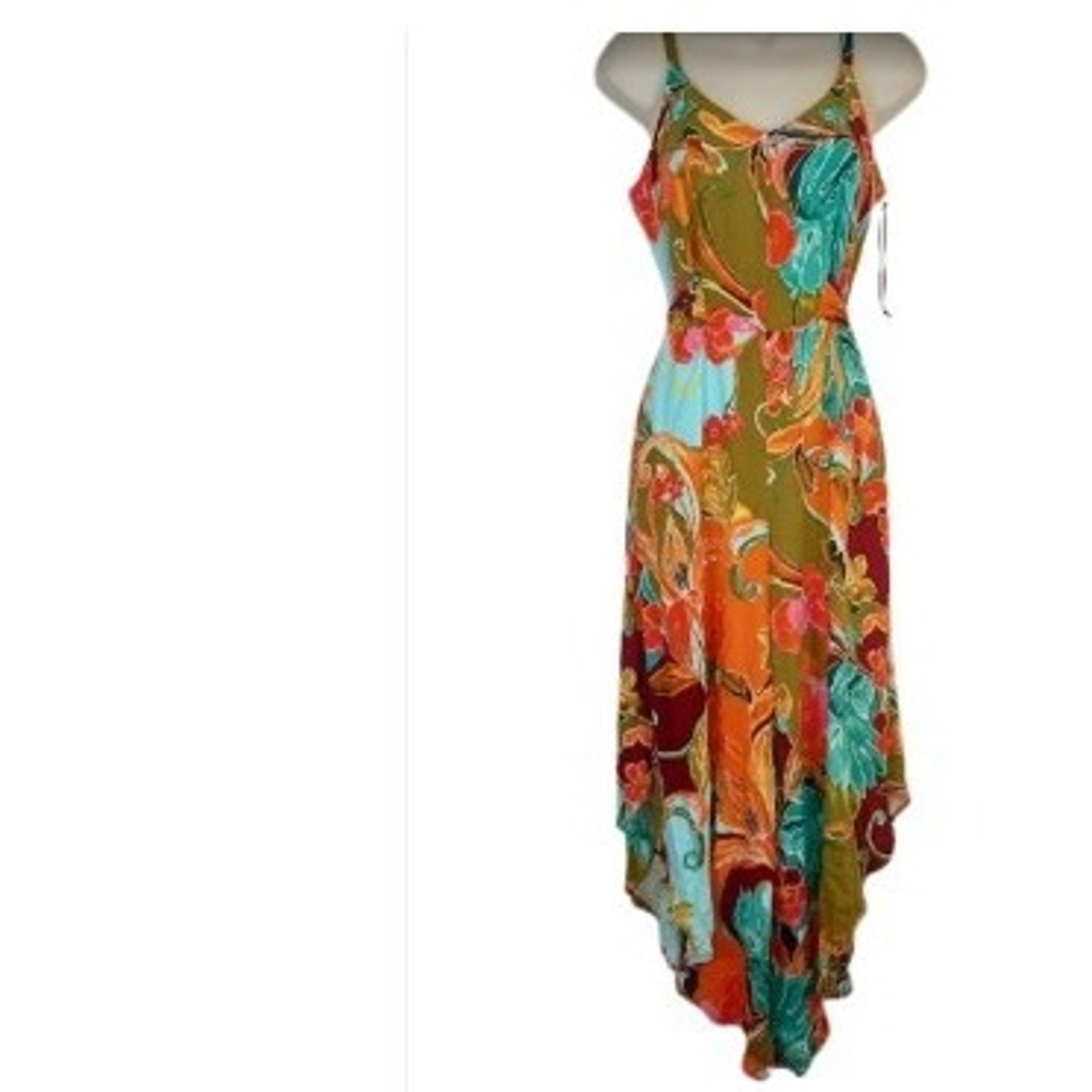 1. State Womens Gaucho Jumpsuit Olive Combo Tropical Floral Pockets XS New