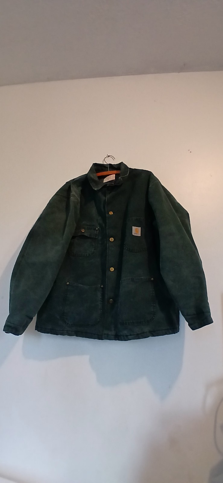 Vintage CARHARTT CB143 Made In USA Chore Jacket Coat Men's Size XL Blanket LINED