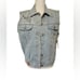 PS Gitano Vintage Embroidered Desert Denim Vest Women's Size Medium