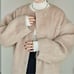 Hinari No-Collar Shaggy Long Coat