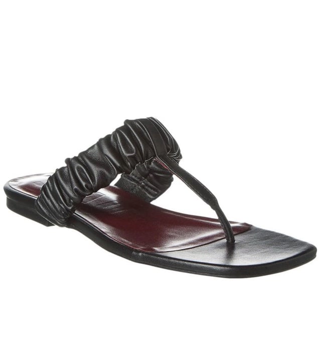 STAUD Black Leather Sandals | New!