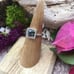 Sterling Square Rainbow Topaz Ring Size 6