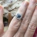 Sterling Square Rainbow Topaz Ring Size 6