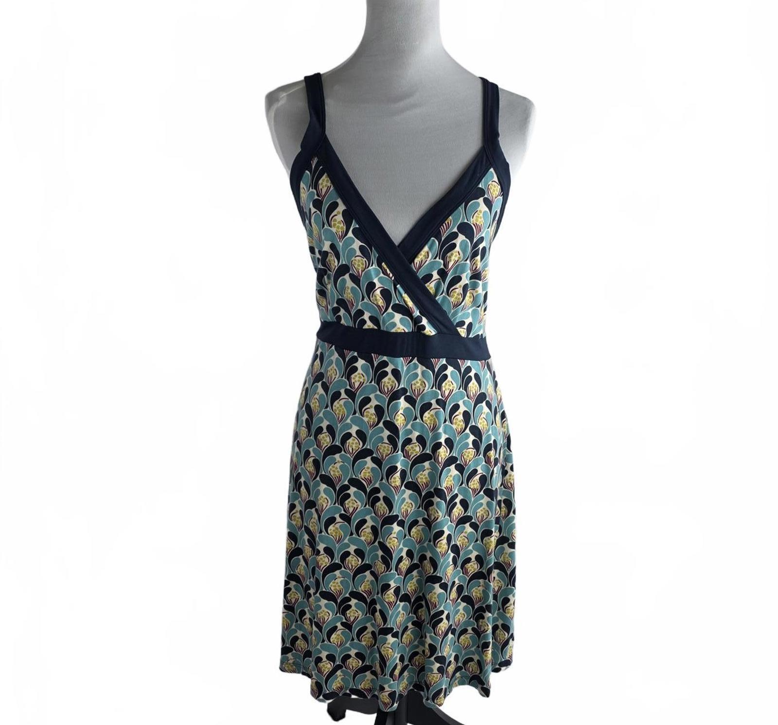 King Louie Sleeveless Wrap-Front Dress  Retro Fan Print