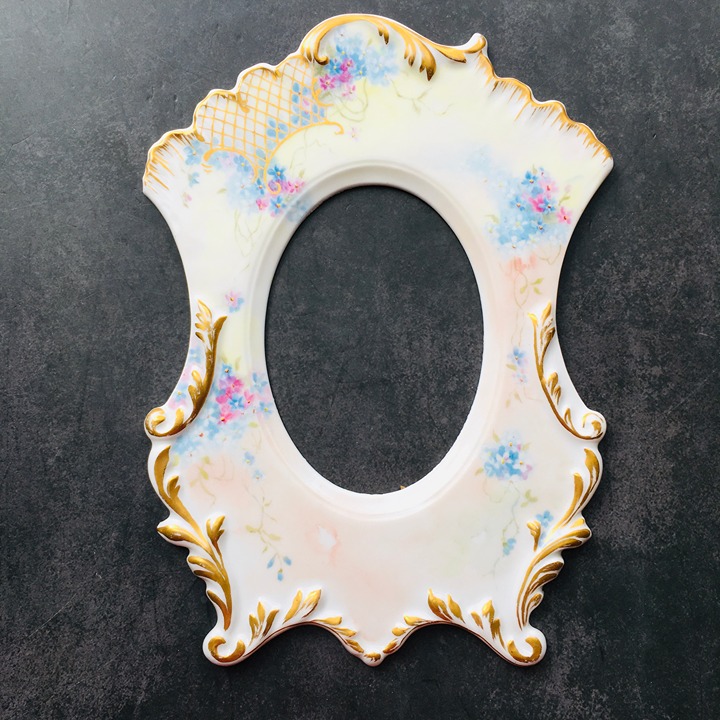 Limoges France Painted Floral Picture Frame 9