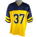 Michigan Wolverines Football Jersey Mens XL Yellow/Blue #37 USA FLAG Vintage Y2K