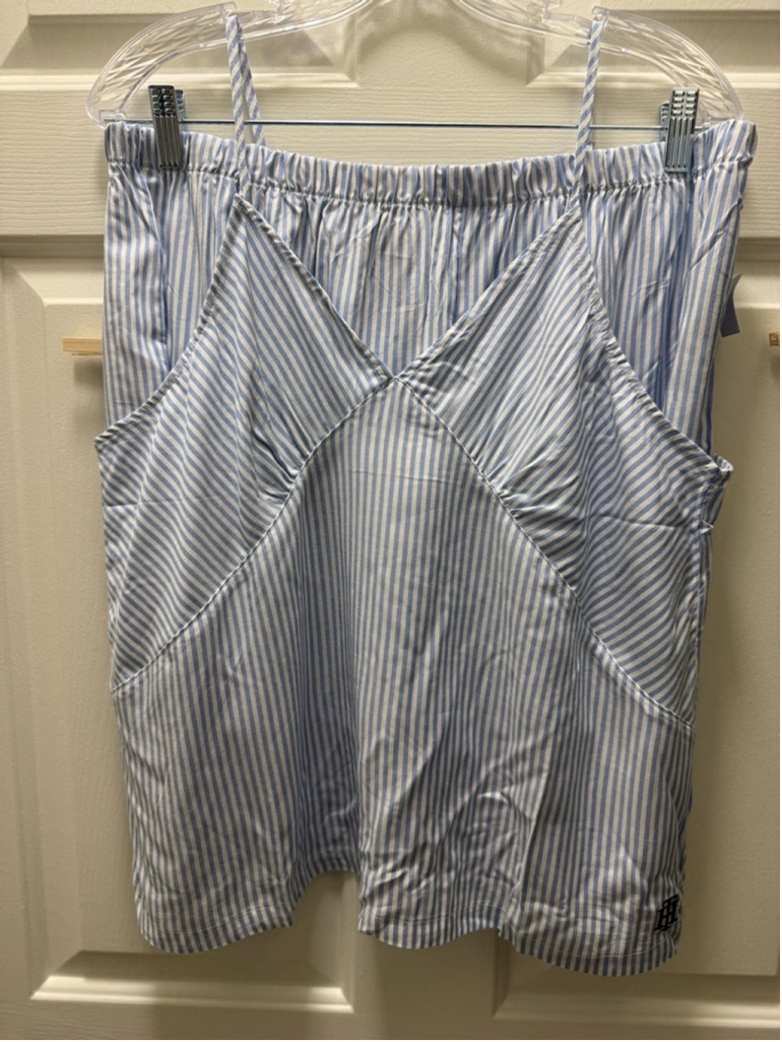 Women's Tommy Hilfiger Cami & Shorts Set XL Blue Striped Pajama Sleepwear