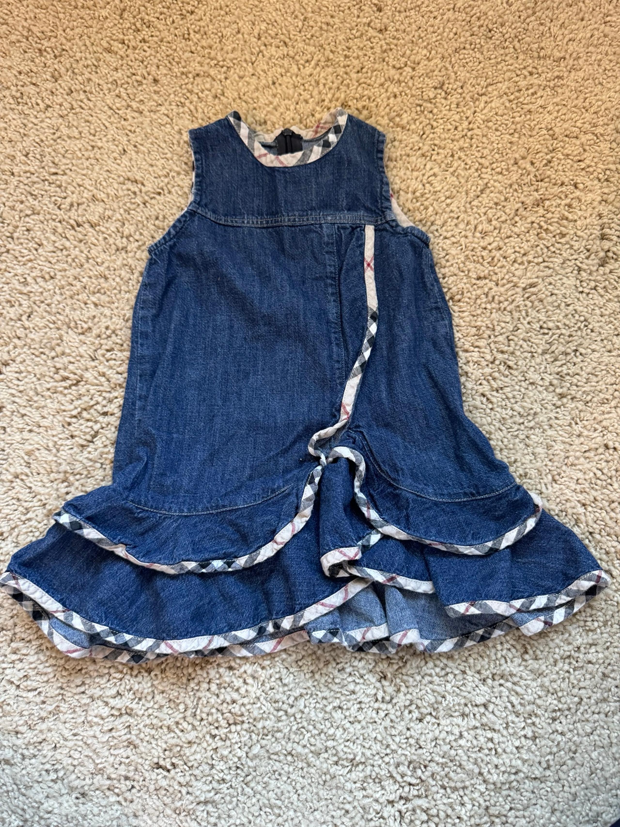 Burberry Ruffle Denim Dress 18m