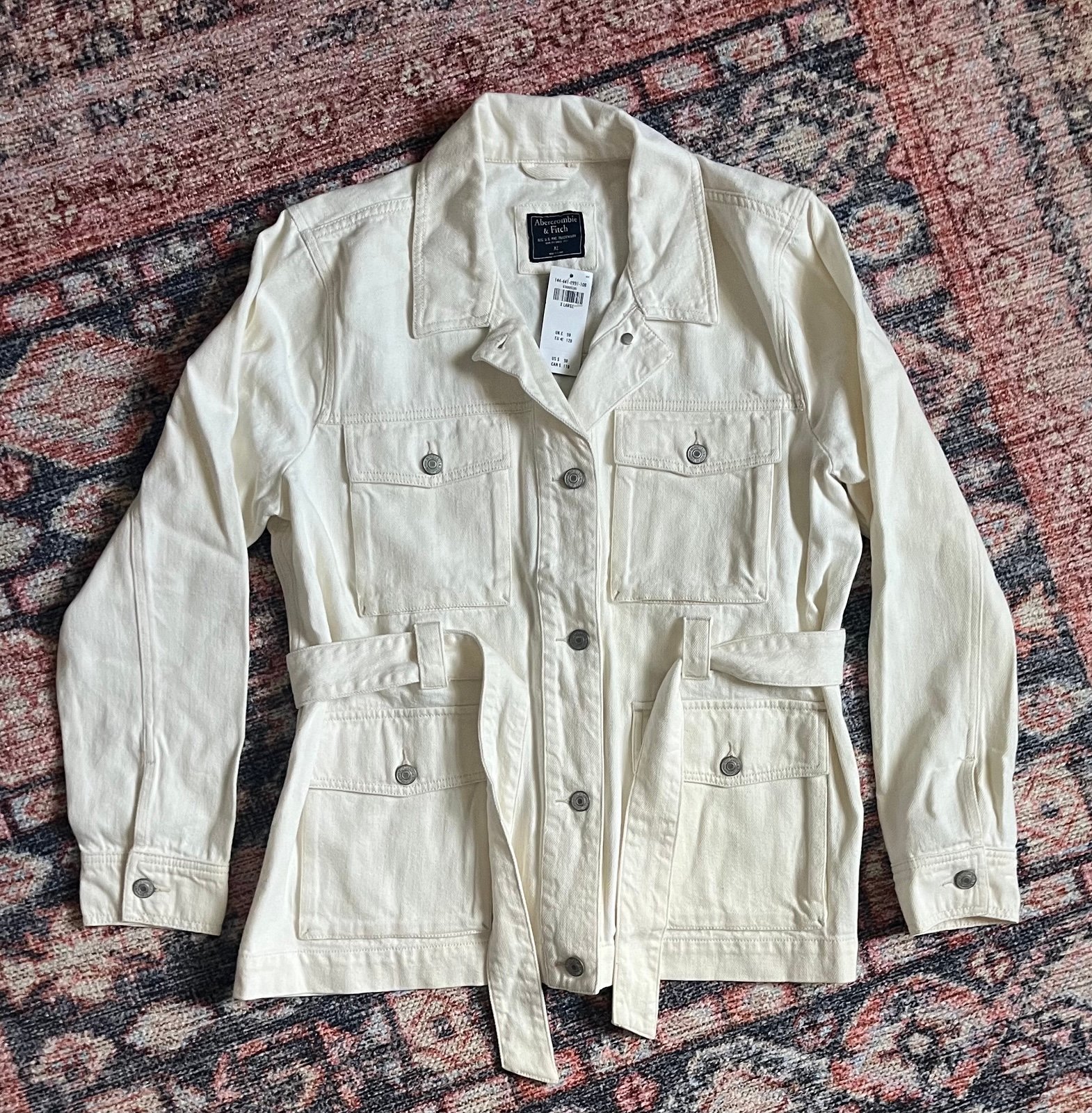 NWT Abercrombie & Fitch Tie Jean Jacket
