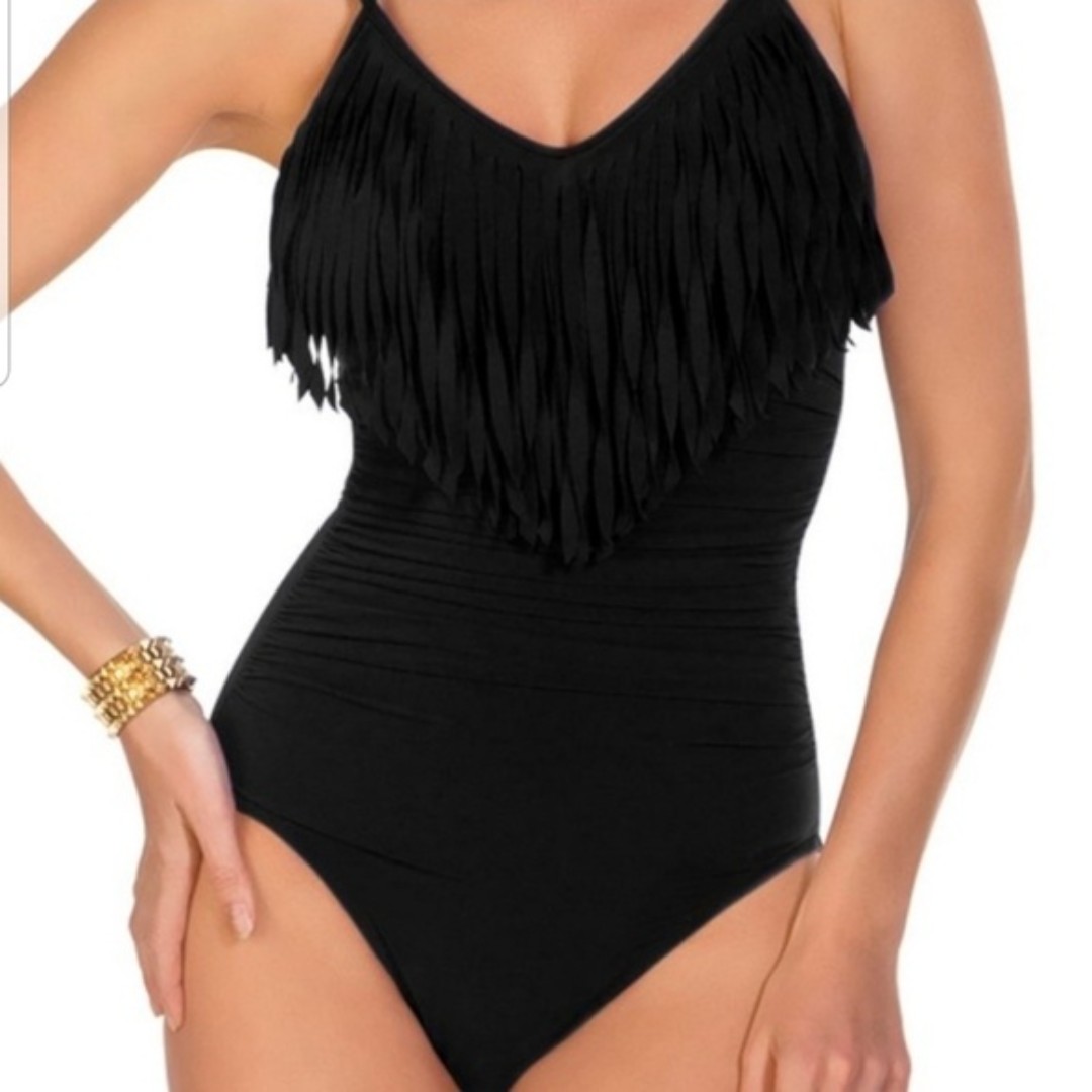 Magicsuit Blaire Fringe One Piece Swimsuit Size 10