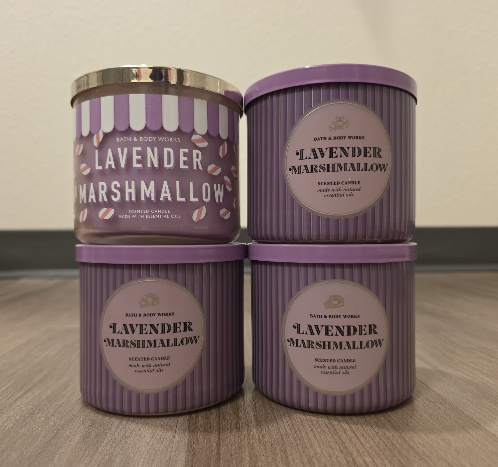 Bath And Body Works Lavender Marshmallow Candles x 4