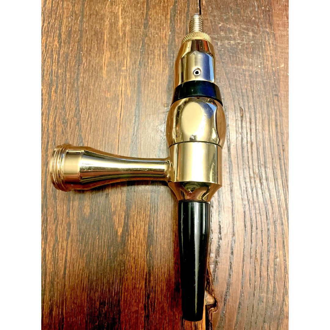 Micro Matic Stout Beer Faucet, Gold Plated Stainless Steel Long Shank