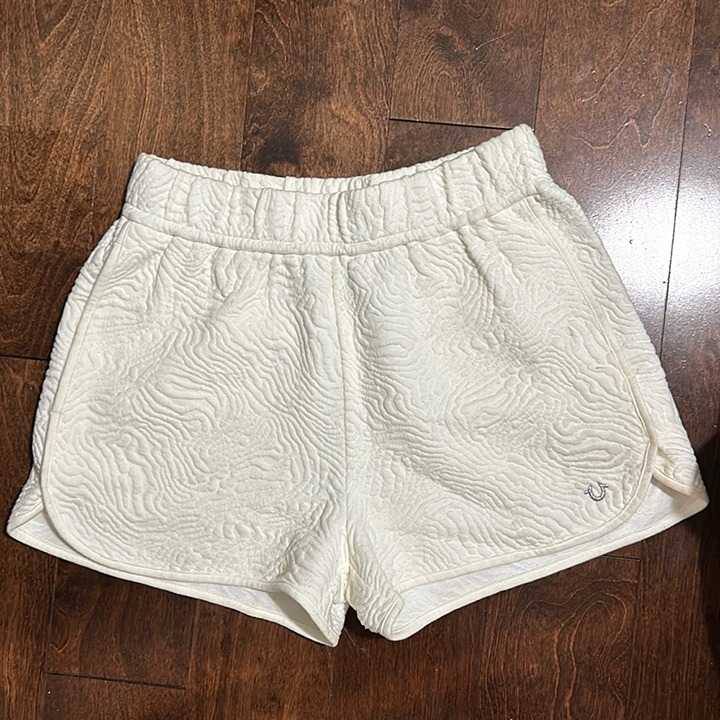 True religion cream shorts