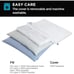 Layer Adjustable Bed Pillow L Shape Zipper Allows Customizable Firm/Medium/Soft