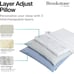 Layer Adjustable Bed Pillow L Shape Zipper Allows Customizable Firm/Medium/Soft