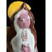 Vintage Hand Painted Angel Statue Figurine~Bell~Ceramic~4 3/4” 90s Folk Art