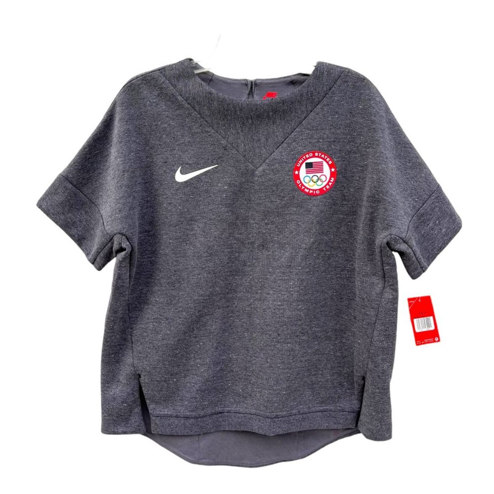 Nike Sweatshirt Top Olympic Team USA Tech Fleece Crew Women's L