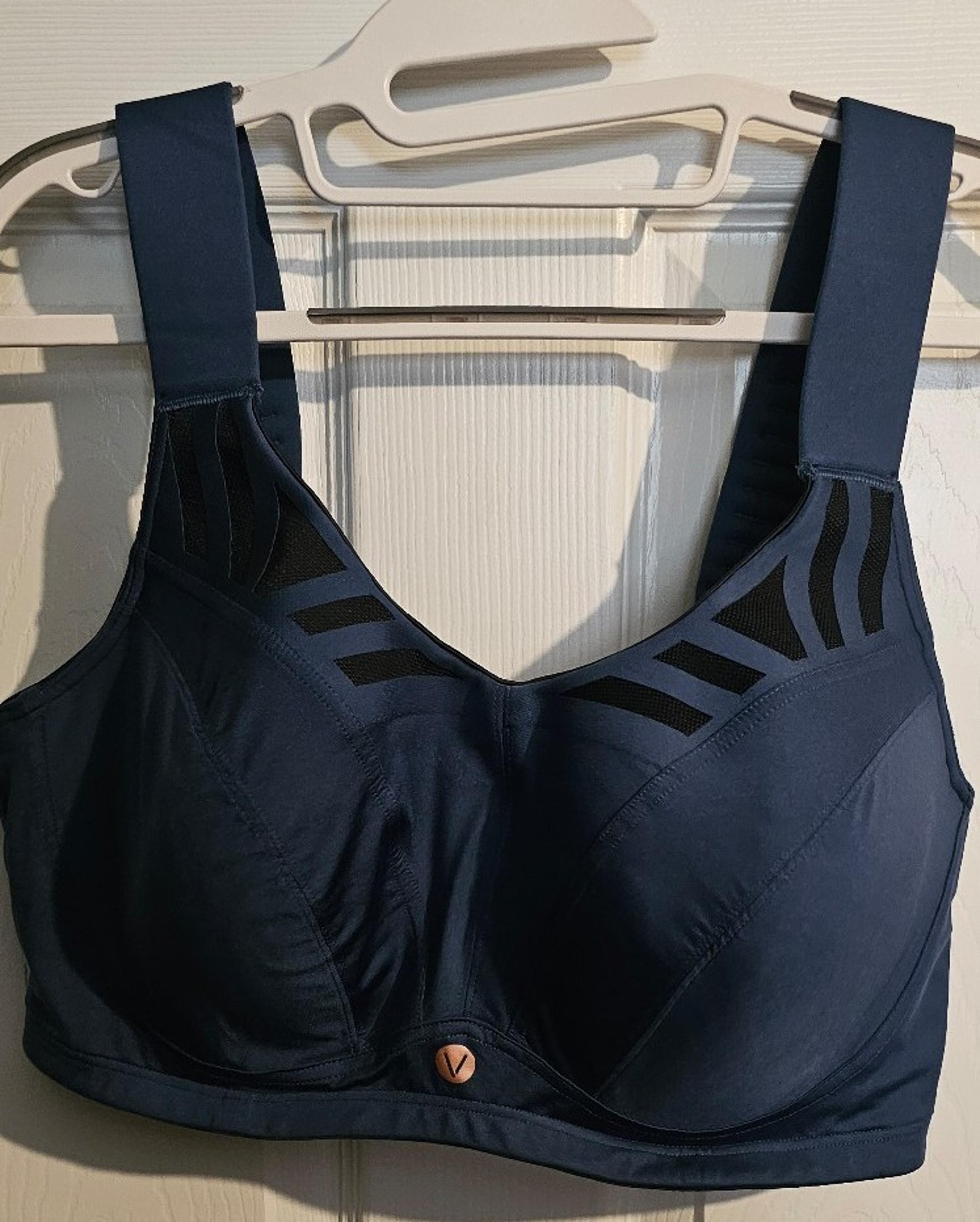 Livi Active Sports Bra 40DDD  Molded Underwire Lane Bryant Blue High Impact
