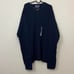 90s navy blue chunky cotton ribbed knit sweater