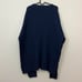 90s navy blue chunky cotton ribbed knit sweater