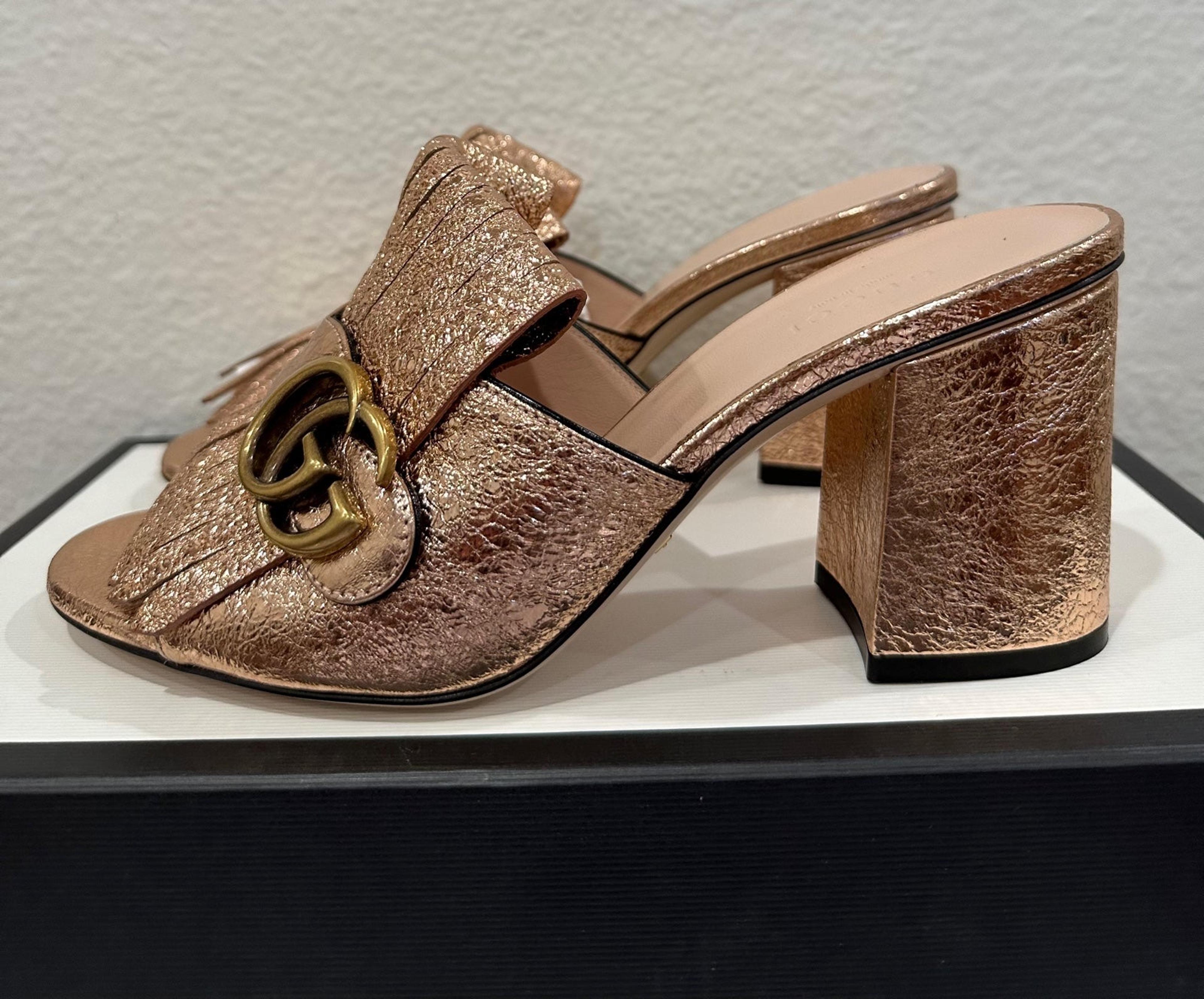 Gucci marmont fringe sandals Clearance