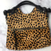 Luciana Verde Leather Leopard Hand Bag
