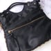 Luciana Verde Leather Leopard Hand Bag