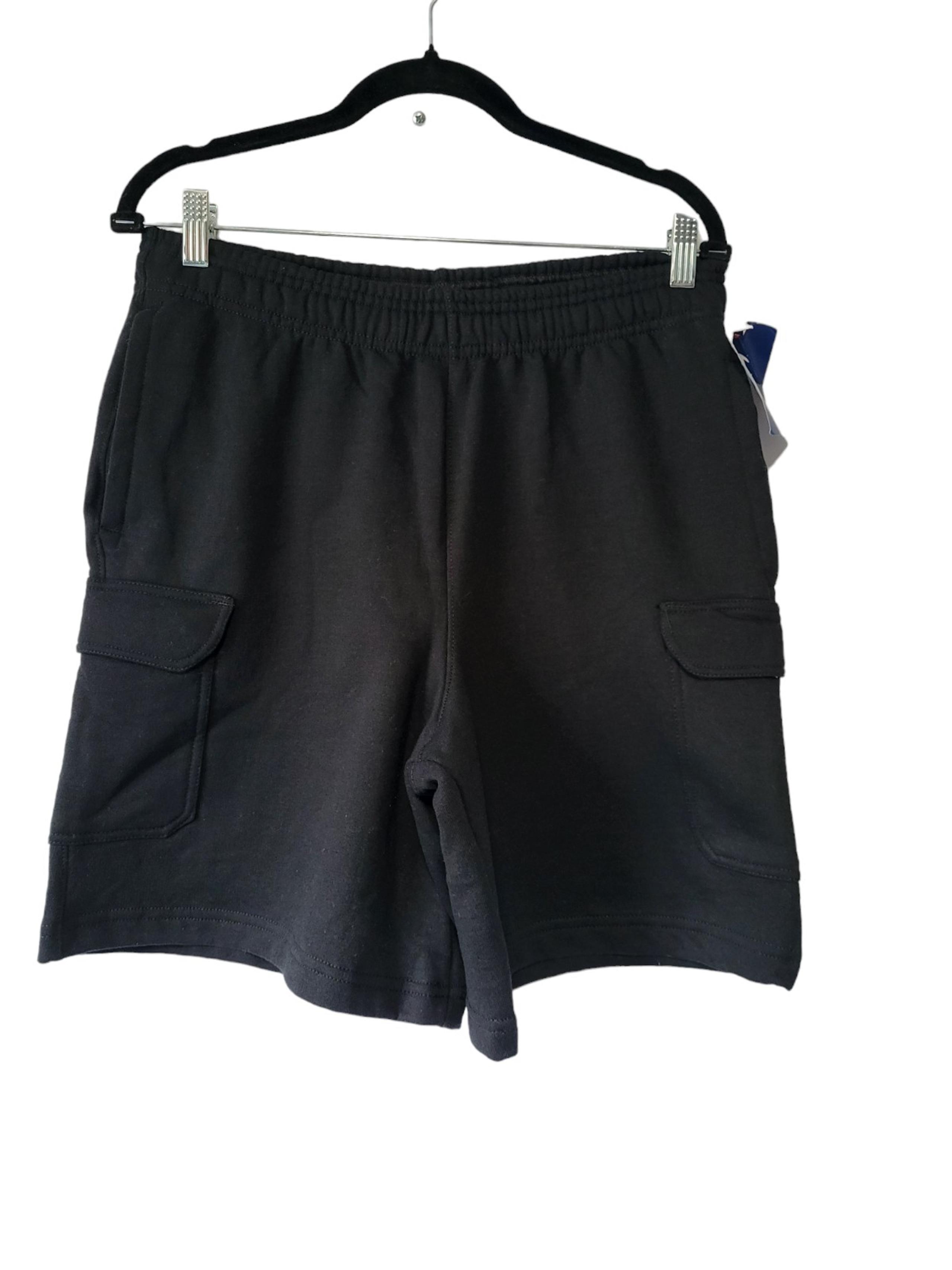 Champion Men's Cargo Shorts, Powerblend, Comfortable Cargo Short Black Size Medi